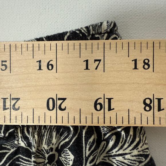 Lane Bryant Linen Viscose Print Pants Women’s 14 Black White Elastic Waist - Picture 7 of 7